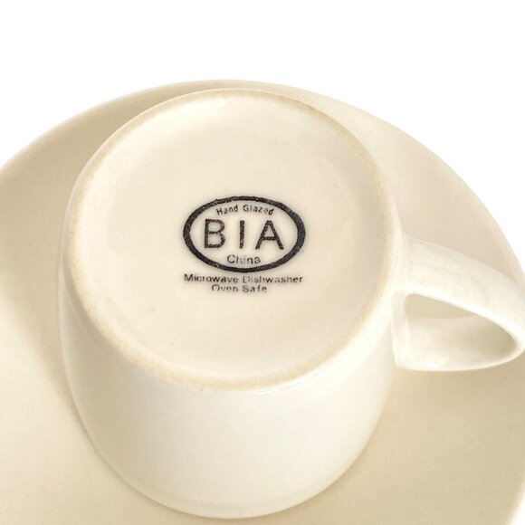 BIA Hand Glazed Espresso Demitasse Cup Saucer Set Microwave Dishwasher Oven Safe - Picture 3 of 7